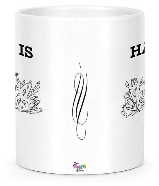 Idream Quote Printed Ceramic Coffee Mug 1 Pcs 330 mL - White