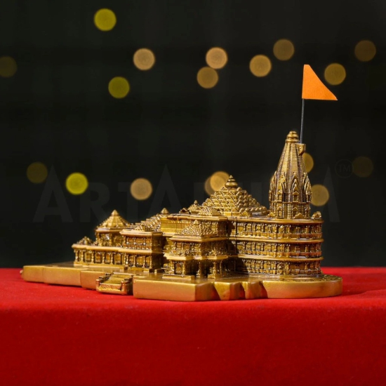 Artarium Ram Mandir Ayodhya Model Authentic Design Ideal for Home Temple, Home Decor & Gifts (7.25 INCH RAM MANDIR)