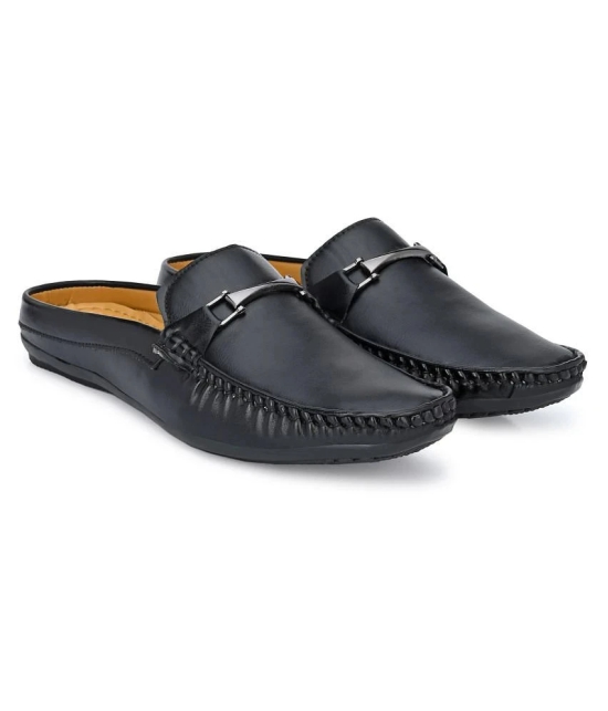 Leeport - Black Mens Penny loafers - 8