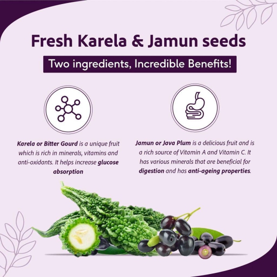 Sri Sri Tattva Karela Jamun Juice - Maintain Blood Sugar | Pancreatic Support, Improves Metabolism, Reduces Fatigue | 1L