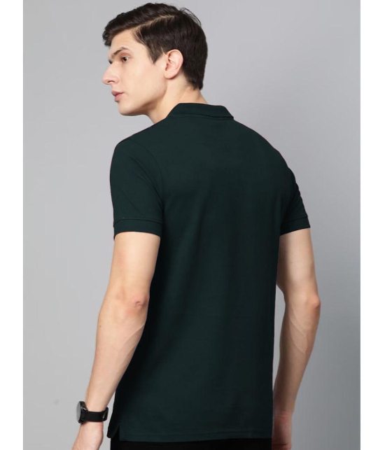 ADORATE - Green Cotton Blend Regular Fit Mens Polo T Shirt ( Pack of 1 ) - None