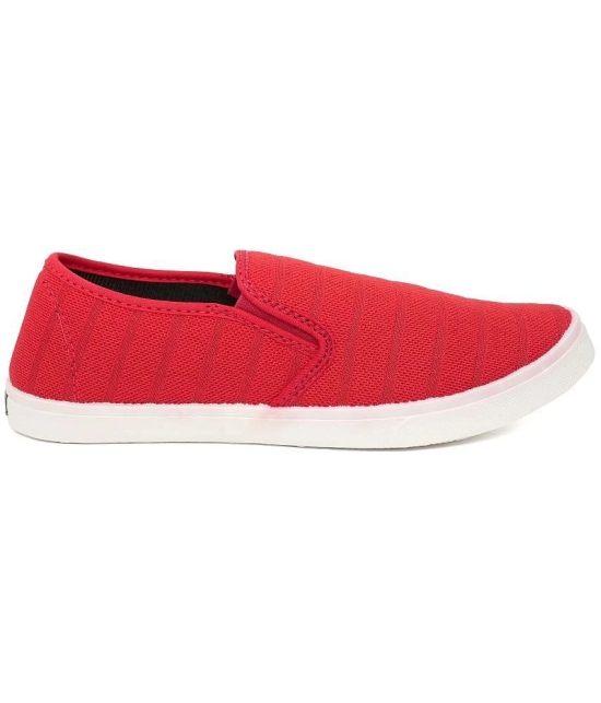 ASIAN M-2025 Red Mens Slip-on Shoes - None