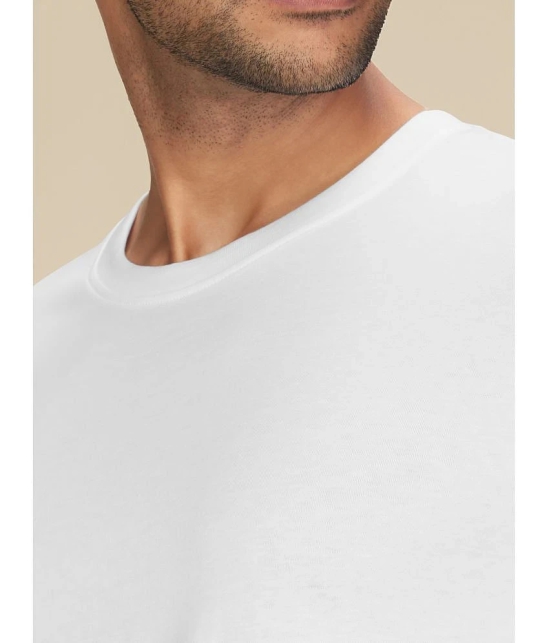 XYXX Cotton Regular Fit Solid Half Sleeves Mens T-Shirt - White ( Pack of 1 ) - None