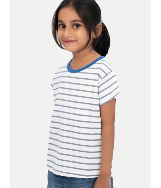 Radprix White Cotton Blend Girls T-Shirt ( Pack of 1 ) - None