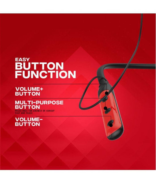 Bell  BLBHS 138  Bluetooth Bluetooth Earphone In Ear Powerfull Bass Red