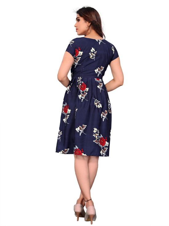 Buy Womens Pure Cotton Designer Printed Knee Length Dress With Designer  Sleeves Attractive Border Xxl Light Blue Party Wear Dress Online |  Craftsvilla