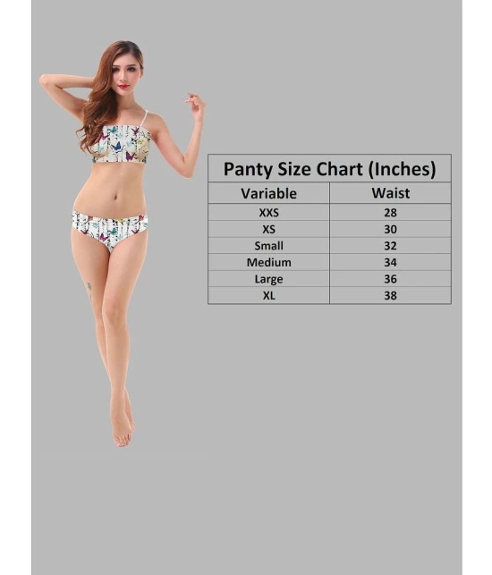 D Naked Brown Cotton Lycra Printed Womens Bikini ( Pack of 1 ) - None