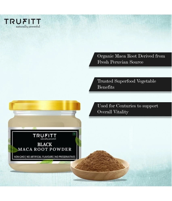 Trufitt Peruvian Black Maca Root Powder Boosts Energy And Immunity Relieves Stress - (100Gm)