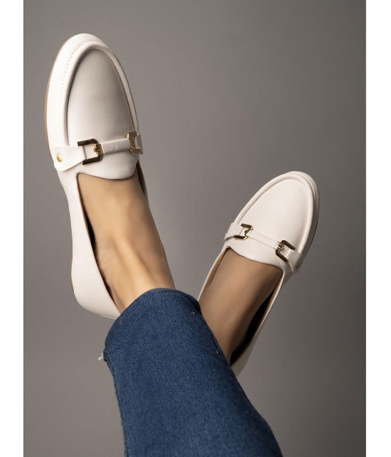 Shoetopia - White Women''s Loafers - None