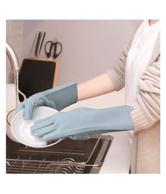 Metroplus Kitchenware Rubber Standard Size Cleaning Glove SILICONE HAND GLOVES