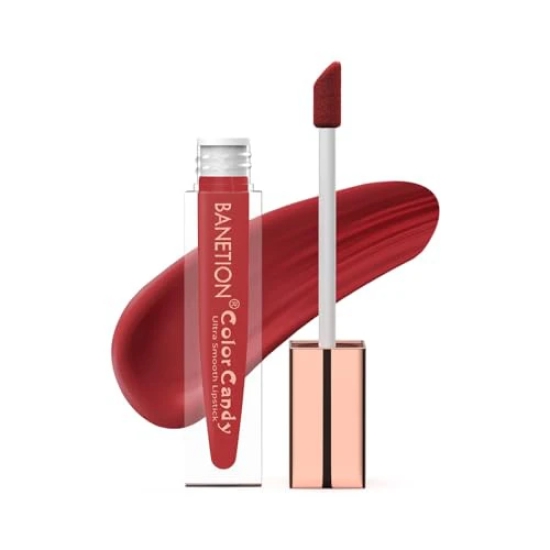 BANETION Color Candy/Matte Finish, 16 Hours Stay/Non-Transfer Lipstick |Waterproof Lipstick with Intense Hydration/8 m Volume (Burnt Rose)