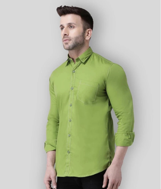 Hangup - Green Cotton Blend Slim Fit Mens Casual Shirt ( Pack of 1 ) - None