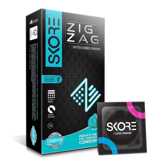 Skore Condom - Zigzag 10 pcs