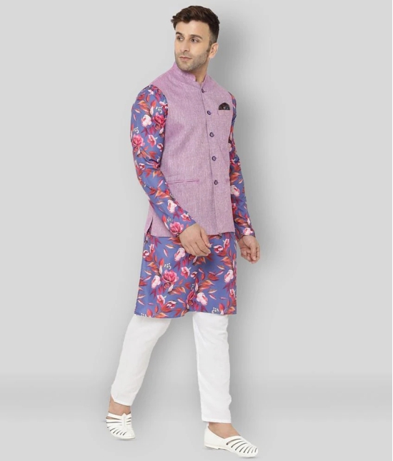 Hangup - White Cotton Blend Regular Fit Mens Kurta Pyjama Set ( Pack of 1 ) - None