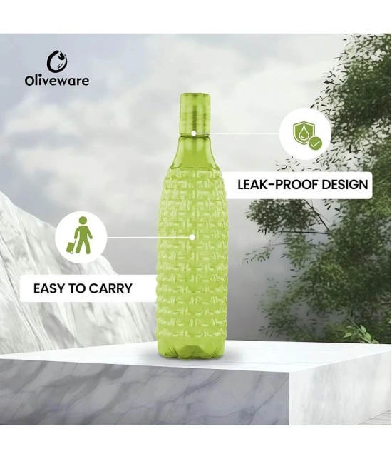 Oliveware Green Water Bottle 1000 mL ( Set of 3 ) - Green