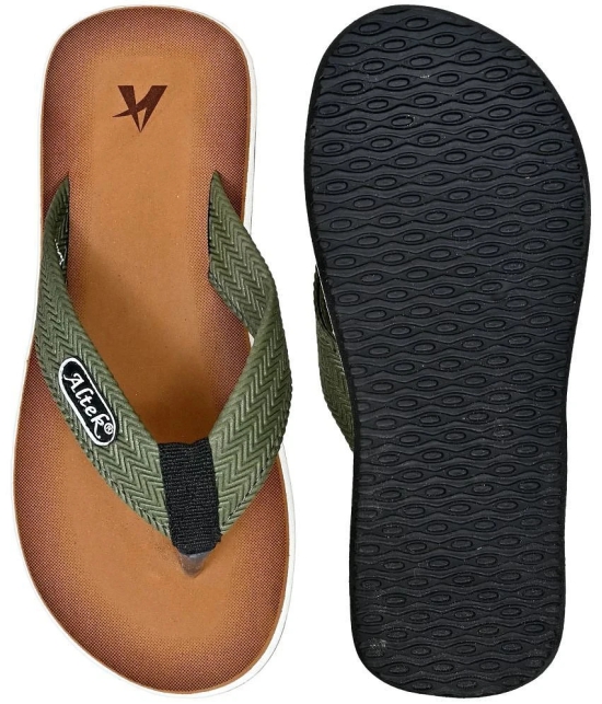 Altek - Green Mens Thong Flip Flop - None