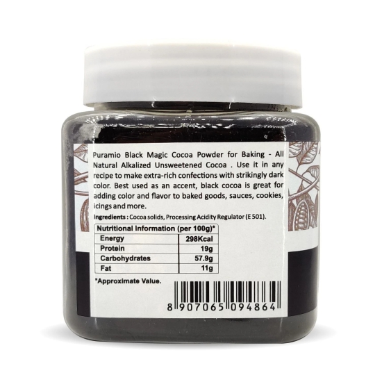 Puramio Black Magic Cocoa Powder, 500 gm