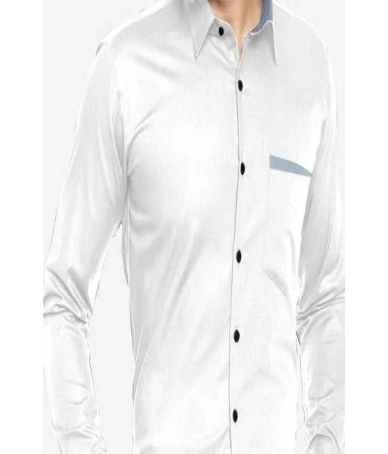 VERTUSY - White 100% Cotton Regular Fit Mens Casual Shirt ( Pack of 1 ) - None