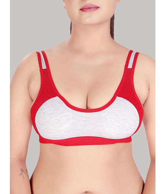 HAYA Red Cotton Non Padded Women's Everyday Bra ( Pack of 1 ) - None