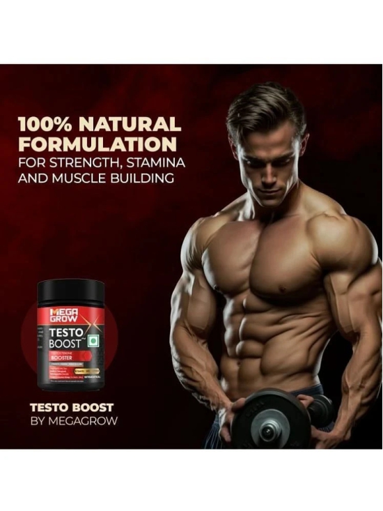 Megagrow Testosterone Booster Capsules for Men, 60 Cap. Helps to Improve stamina & Muscle Building