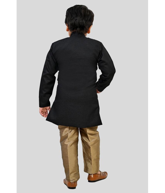 Arshia Fashions - Black Polyester Boys Indo Western Sherwani & Churidar Set ( Pack of 1 ) - None