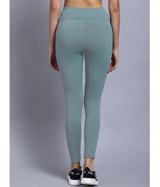 9TY3REE Sea Green Polyester Solid Tights - Pack of 2 - None