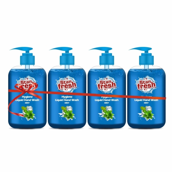 Stanfresh Hygiene Liquid Hand Wash Mint 500ml(Pack Of 4)