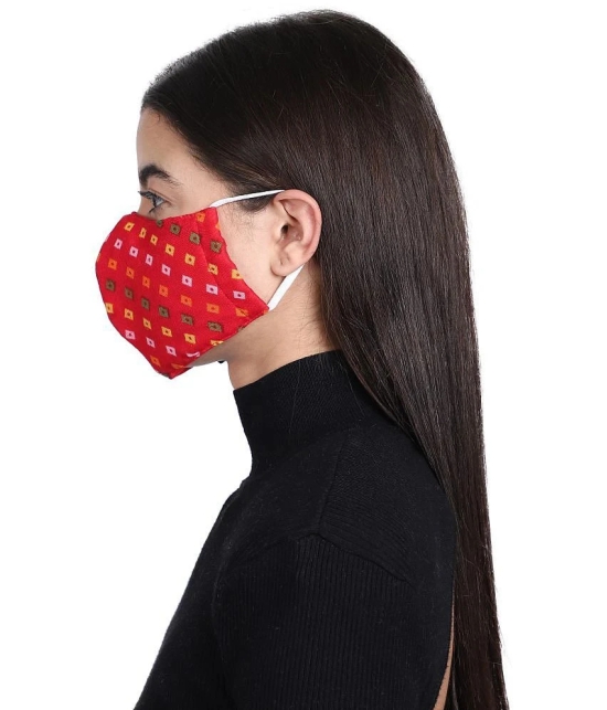 Anekaant - Red 3 Ply Mask ( Pack of 1 )