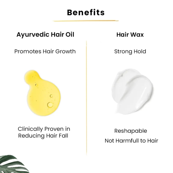 Ayurvedic oil with Heater 50ml +Free Hair Wax 50gms | CRM