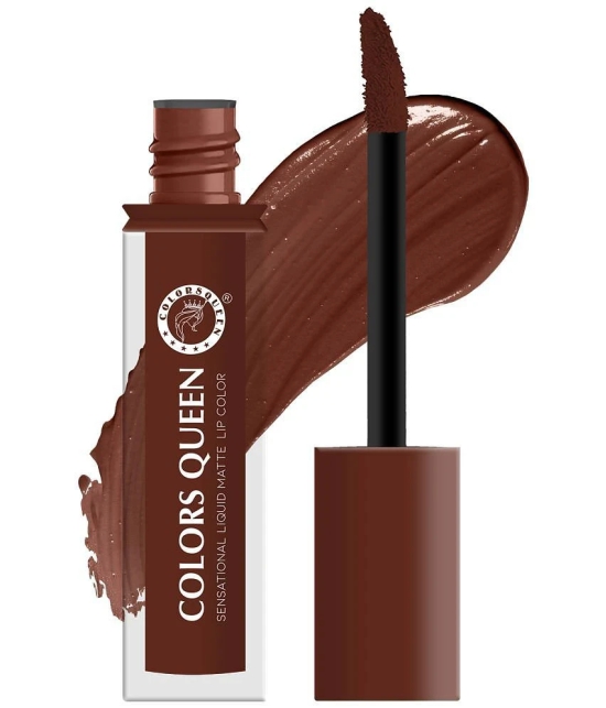 Colors Queen Sensational Liquid Matte Lipstick 7g, Espresso (Shade - 06)