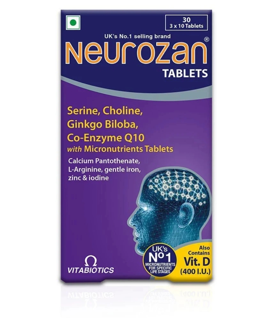 Vitabiotics Neurozan Cognitive Function Supplement 30 no.s Vitamins Tablets