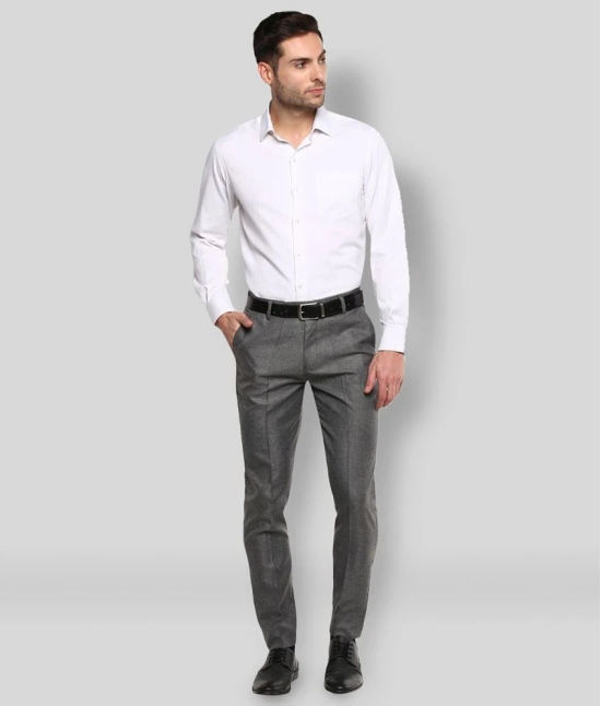 Inspire Clothing Inspiration - Grey Polycotton Slim - Fit Mens Formal Pants ( Pack of 1 ) - None