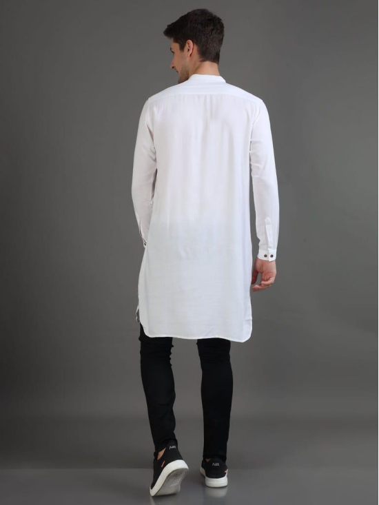 Frost White Mens Long Kurta