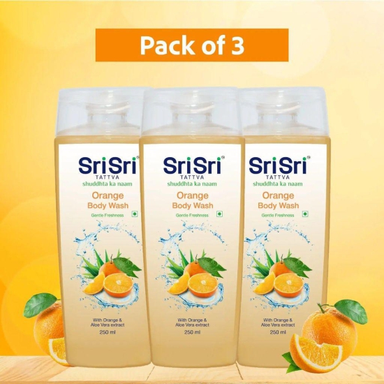 Orange Body Wash For Gentle Freshness, 250 ml - Pack of 3