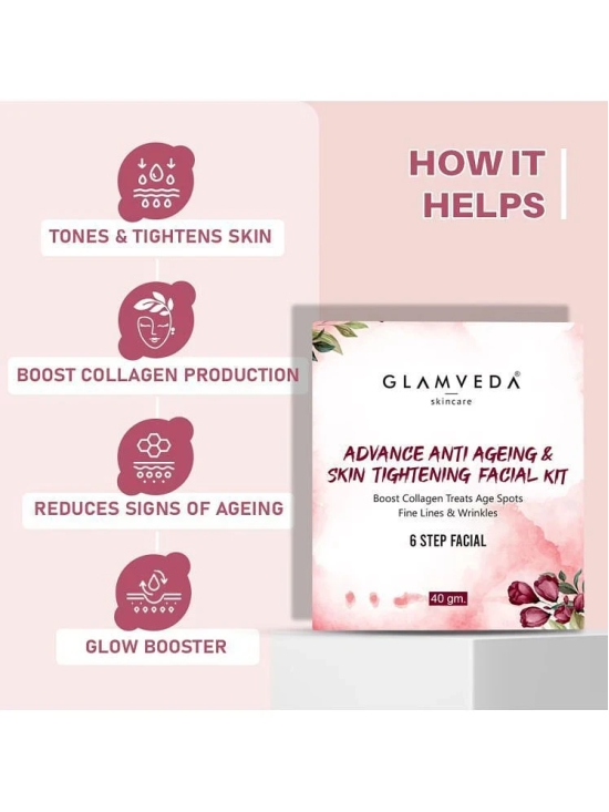 Glamveda Skin Tightening 3 Times Use Facial Kit For All Skin Type Aloe Vera 40 ( Pack of 1 )