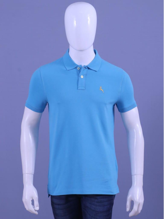 Men's Blue Embroidery Polo T-Shirt