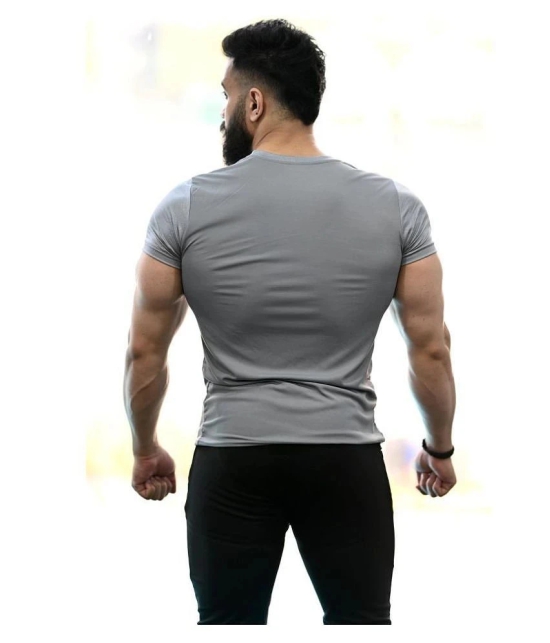 Fuaark - Light Grey Polyester Regular Fit Mens Compression T-Shirt ( Pack of 1 ) - S