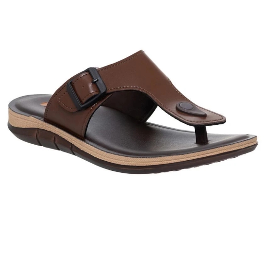 Inblu Brown Mens Thong Flip Flop - None