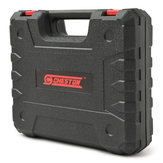 Cheston Small Black Tool Box  With double lock buttons for preventing from opening  For Drillers Screwdrivers Grinders Wrenches Pliers and Other Power  Hand Tools-Cheston Small Black Tool Box | W