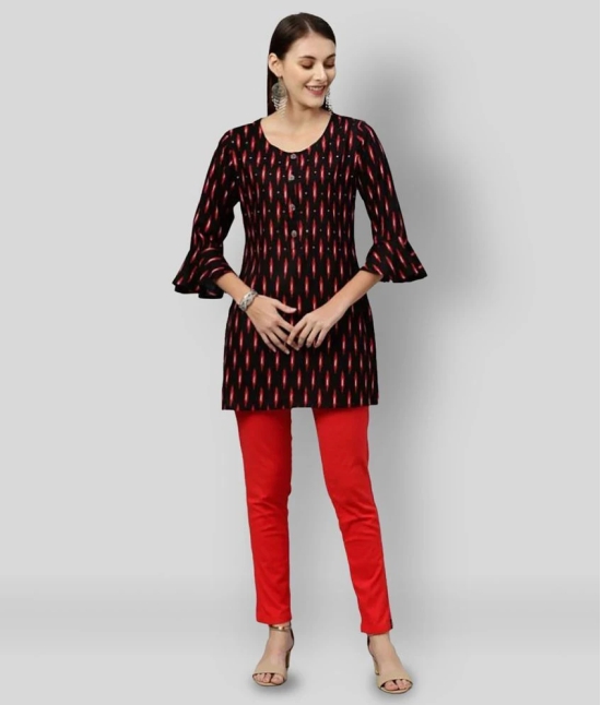 KIPEK - Black Rayon Womens Straight Kurti - 3XL