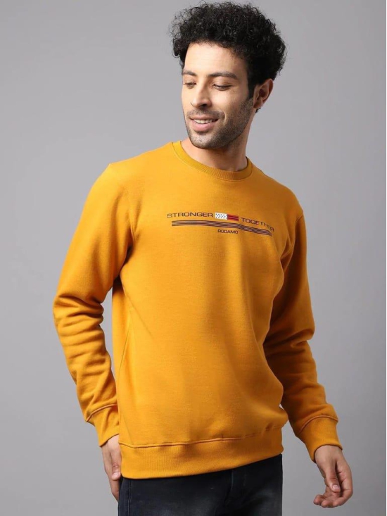 Rodamo Men Mustard Printed Sweatshirt