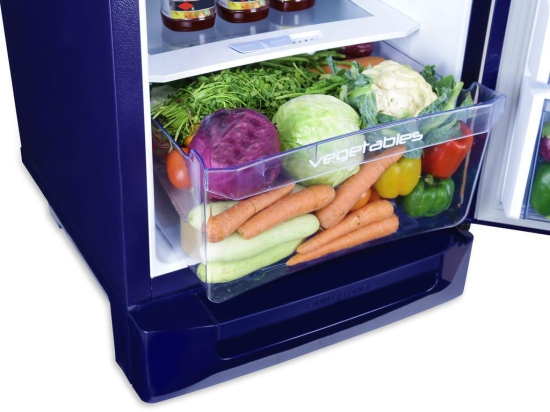 Godrej 210 L 5 Star Inverter, Jumbo Vegetable Tray Direct Cool Single Door Refrigerator With Base Drawer (RD EDGEPRO 225E 53 TDI MN BL, Marine Blue)