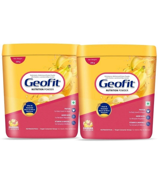 GEOFIT Banana Protein Powder 250 gm Pack of 2