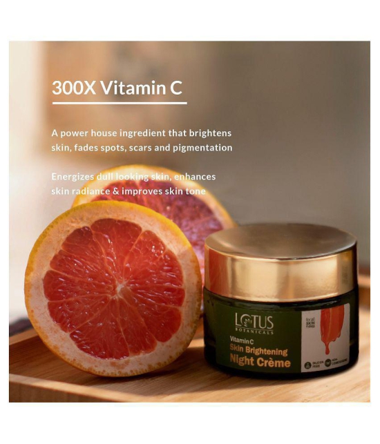 Lotus Botanicals Skin Brightening Night Cream With Vitamin C, Silicon & Chemical Free, 50g