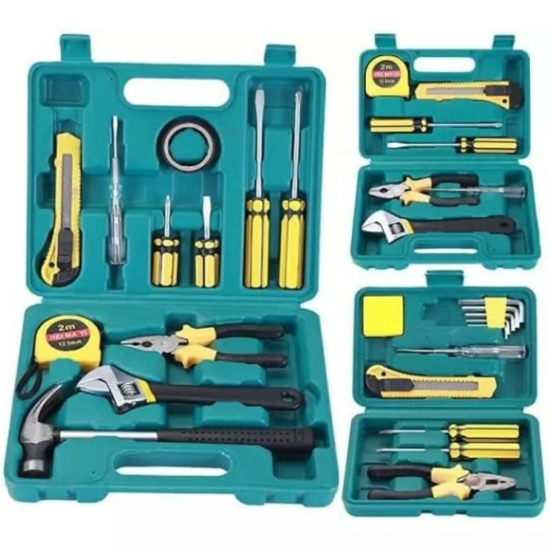 12-Piece Household Tool Box Set for Home & Office Repairs