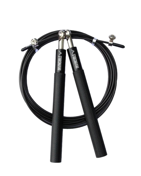 Invincible Aluminum Alloy Bearing Speed Jump Rope-Black