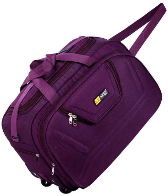 AXEN BAGS - Purple Polyester Duffle Trolley - Onesize