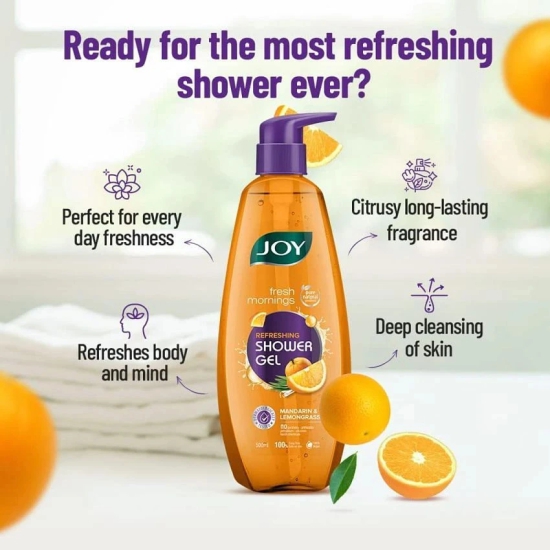 Joy Fresh Morning Refreshing Shower Gel 500ml, (Pack of 1)