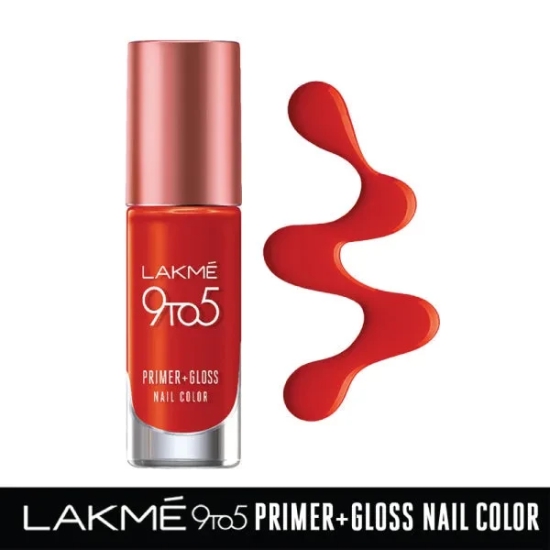 Lakme 9To5 Primer + Gloss Nail Colour-Pink Pace