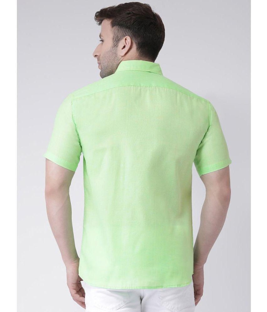 KLOSET By RIAG 100% Cotton Regular Fit Solids Half Sleeves Men's Casual Shirt - Fluorescent Green ( Pack of 1 ) - None